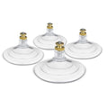 UBL Large Threaded Replacement Suction Cups - Windshield Suction Cup Mount for Emergency Dash & Stick Lights - Heavy-Duty, UV Resistant and Waterproof - Set of 4, Transparent