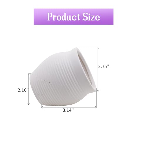 AnRui Ceramic Jar Betta Fish Tank Decor Clay Pot Aquarium Accessories Hideout Cave Decorations Ornaments for Small Fish, Shrimp, Cichlid to Play Hide Breed, Small White - size: Small