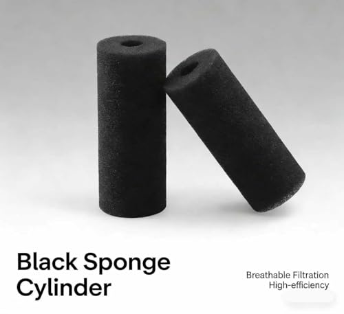 5.9″ Big Prefilter Sponge Foam Replacement Filtration Kit for Pond Aquarium Fish Tank (Black,Compressed) - color: Black,Compressed