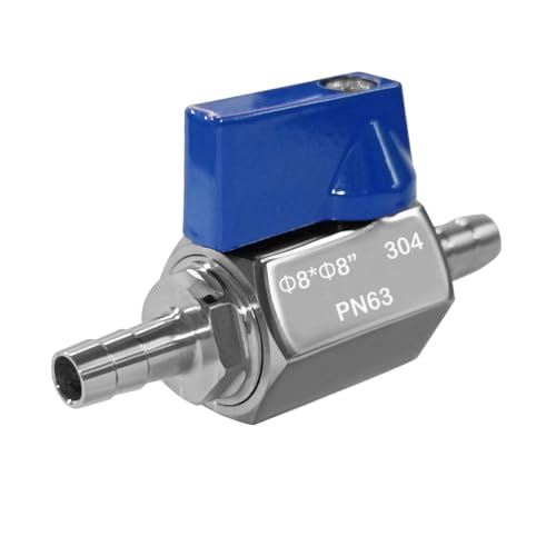Beduan 5/16” Hose ID Barb Ball Valve 304 Stainless Steel Mini Shut Off Valve for Water Gas Fuel Drip Irrigation and Aquariums - size: 5/16" Hose Barb