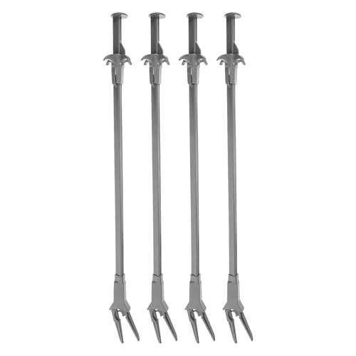 4pcs Long Aquarium Tongs - 20 Inch Plastic Tweezers for Easy Plant Maintenance - Aquarium Grabber Tool for Freshwater and Saltwater Tanks, Fish Feeding 50cm - color: Grey
