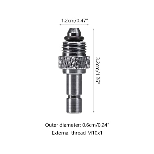 CO2 Check Valve, Aluminum Elbow Adapter for Aquarium CO2 Systems, Avoids Backflow into Regulators, M10x1 Male/Female Thread, Fits 6x4mm Tubing, Adjustment Flow - size: MR-6 external thread quick-connect rod