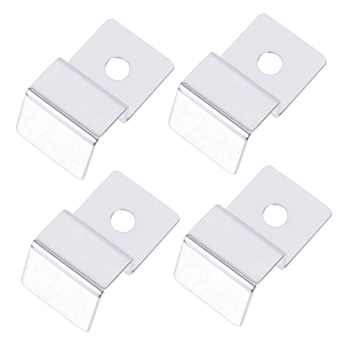 FRCOLOR 4pcs Stainless Steel Aquarium Lid Support Clips for Fish Tank Glass Practical Accessories for Securely Holding Aquarium Lids for Various Tank Types