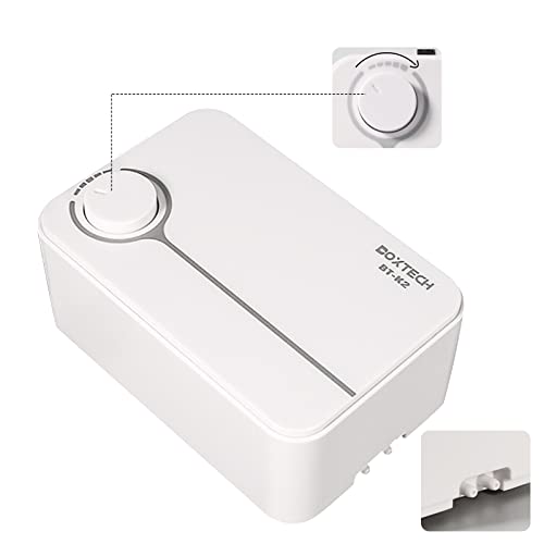 boxtech Upgrade Aquarium Air Pump, Ultra-Quiet Fish Tank Oxygen Pump with Adjustable Airflow, Powerful Air Pump with 2 Outlets to Pump Rich and Fine Air Bubbles - color: White-K2 5W