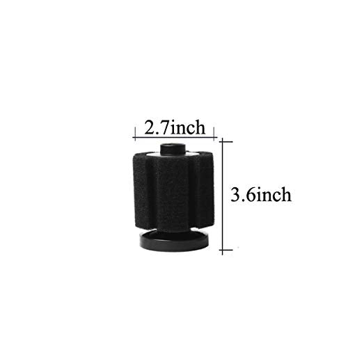 4pcs Large Aquarium Sponge Filter with Suction Cups, Check Valves for Breeding Fry Betta Shrimp Fish Tank (Small up to 10-20Gal 4 Pcs)