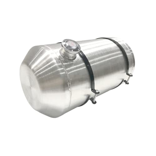 JSD 11.63 Gallons 12"x24" Aluminum Spun Round Gas Tank Fuel Tank End Fill 3/8" NPT Outlet-Off-road,rat rod, mini bike,go kart - size: 12" x 24"