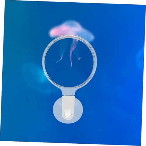 4pcs Fish Tank Glass with Cup Acrylic Lens for Observing Betta Fish Microlandscapes and Creatures Easy Installation Magnifier Tool