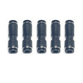 PNEUMATIC Black Air Straight Union 1/4 Inch Tube OD Check Valve Plastic Quick Release Push to Connect Fitting CVPU1/4(Pack of 5)