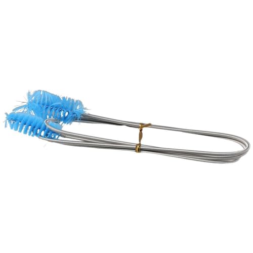 Aquarium Filter Hose Brush Extra-Long Flexible Blue Tube Cleaning Brush Stainless Steel Feeding Tube Brush Fish Tank