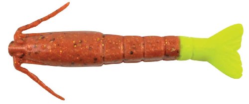 Berkley Gulp! Alive! Shrimp - color: New Penny/Chartreuse, size: 3in - Pint 4x7