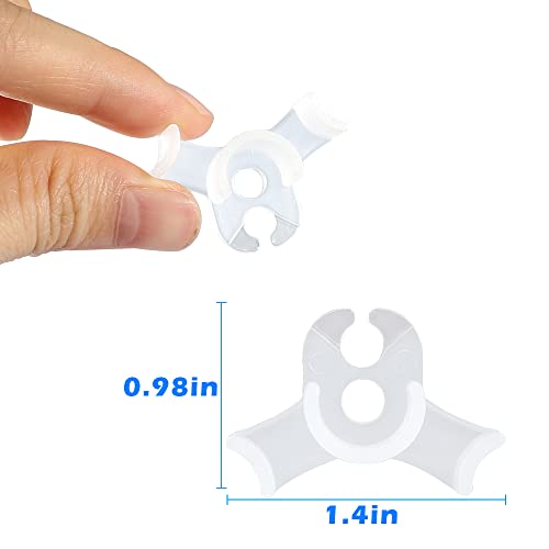 LucyPhy 60 Pack Plant Bender Angle Adjustable Plant Training Clips Low Stress Training Clips 90 Degrees Plant Stem(Circle Style,Transparent) - color: Transparent, size: 60Pack