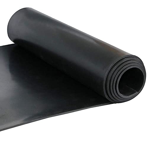 NABOWAN Solid Rubber Sheets,Strips,Rolls 1/8" (.125") Thick x 12" Wide x 18" Long, Thin Neoprene Rubber, Perfect for DIY Gasket Material, Sealing, Liner, Shield, Padding, Mat - size: 12" Wide x 18" Long, style: 1/8" (.125") Thick