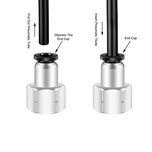 CEKER 3/8" Od x 1/2" NPT Female Thread Push to Connect Air Fittings, 5 Packs - size: 3/8" OD X 1/2" FNPT