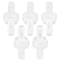 5 Packs Check Valve 5/16” (8MM) One-Way PVDF Plastic Hose Barb for Liquid Air - size: 5/16 Inch, style: 5 Pcs