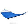 Sunnydaze Soft-Spun Polyester Rope Double Hammock for Outside - 600-Pound Weight Capacity Extra Large Hammock - Blue - color: Blue