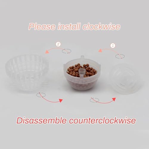 3 Pack Aquarium Moss Ball Holder, Hollow-Designed Plastic Plant Holder with Filter Stone for Shrimp & Fish Tank Decorations