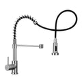 WEWE Kitchen Sink Faucet, Kitchen Faucets with Pull Down Sprayer Stainless Steel Single Handle Single Hole Brushed Nickel Commercial Industrial Spring Pull Out Laundry Farmhouse Kitchen Faucet - color: Brushed Nickel, style: Antique