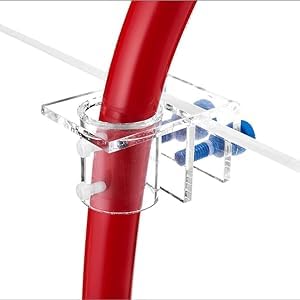Acrylic Aquarium Pipe Clip Clamp Holder to Fix Inflow Outflow Water Tube Transparent Acrylic Water Tube Soft Pipe Fixture Fish Fixed Clip for Fish Aquarium(1#) - size: 1#