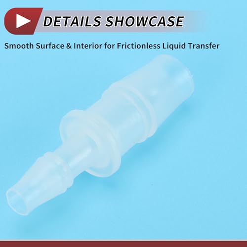 5 Pcs Aquarium Plastic Hose Barb Fitting 7/32" to 3/8" Hose ID Connectors Clear Plastic - size: 7/32"-3/8"