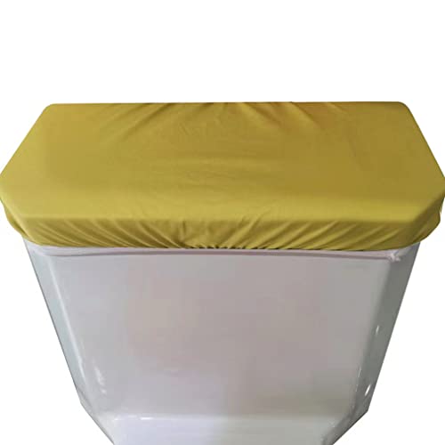 Madeals Toilet Tank Lid Cover Fabric Cover for A Lid Toilet Tank Gold - color: Gold