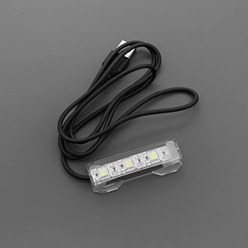 ECSiNG 2Pcs Small Aquarium Light Black Wire White Light USB Strip Water Plant Light USB Mini Desktop Fish Tank White LED Lights Aquarium Accessories