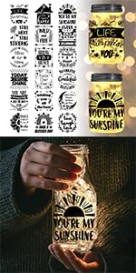 GLOBLELAND 18 Sheets Blessing Phrase Rub on Transfer 3.9x3.6inch Wishes Words Home Decals Leaves Flower Rainbow Cup Transfer Decals for Furniture Vase Glass Art Crafts Decorations - style: Blessings