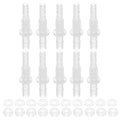 uxcell 10Pcs Plastic Hose Barb Fitting, 3/16" x 1/4" Bulkhead Adapter Union Splicer Mender Pipe Connector with M8 Nut and Washer for Aquarium Air Water Fuel - size: 3/16" x 1/4", M8 Nut