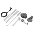 PC Shrimp Feeder Set, Adjustable Aquarium Fish Feeding Tube Kit with Ring and Brush, for Tanks up to 15mm, Includes Measuring Spoon, Transparent