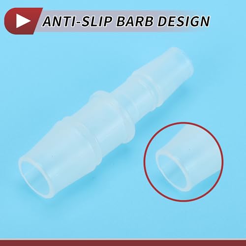 5 Pcs Aquarium Plastic Hose Barb Fitting 5/16" to 7/16" Hose ID Connectors Clear Plastic - size: 5/16"-7/16"