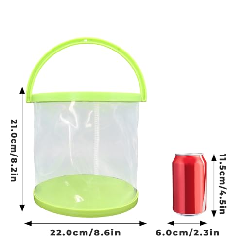 Foldable Small Aquarium, Portable Fish Tank, Fish Transport Container, Plasitc Fish Bowl, Beginner Tank, Great Concept for Catching and Release Critters, Beach, Pool and Lake - color: Green, size: Small