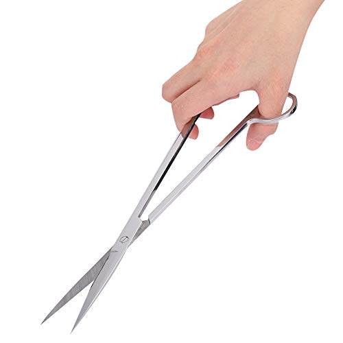 Semme Stainless Steel Plant Scissors for Aquarium Fish Ergonomic and Effortless Trimming Tool (Straight cut) - size: Straight cut