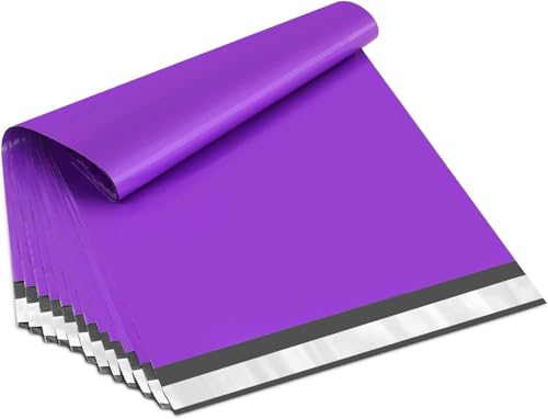 UCGOU 14x17 Purple Poly Mailers Shipping Bags 100 Pcs Large Poly Mailers Mailing Bags for Shipping Clothes Self Sealing Package - color: Purple, size: 14x17