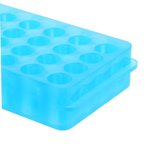 PRETYZOOM 24Hole Dual Sided Rack Sampling Tube Organizer for Laboratory Acid Alkali Resistant Versatile Design for Efficient Storage and Organization