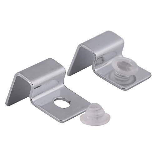 Fdit Pack of 4 Stainless Steel Aquarium Fish Glass Cover Clip Support Holder for Protecting(6mm)