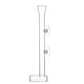 LINLAN 9.84 Inch Glass Shrimp Feeder, Aquarium Feeding Tube and Square Bowl with Two Suction Cups to Prevent Food from Spreading, for Crystal Shrimp and Cherry Shrimp - size: 25CM