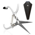 Plant Pruning Shears with Vegan Leather Sheath Garden Trimming Scissors with Belt Holster Bonsai Trimmers Herb Snips Flower Clippers Garden Tools 2 Piece Bundle (White & Black) - color: White & Black