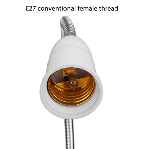 ciciglow Light Bulb Holder,Flexible Wire Neck 360° Adjustable E27 Light Socket,Light Stand with Switch 11.8In Cable Clip Lamp Clamp Light Socket Clamp Lamp Fixture for Aquarium Plant Grow and Reading