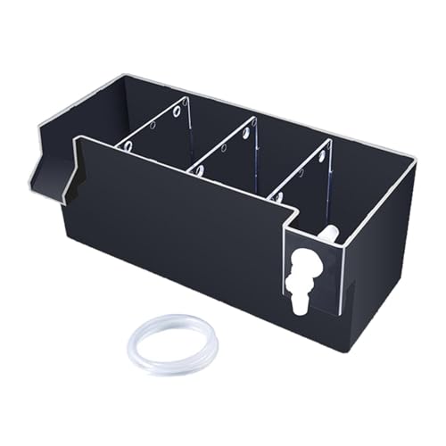 Aquarium Filter Hang on Back External Filter Box Multilayer Filtration Drawer Tray Easy Maintenance Quiet Water Circulation Suitable for Fish Tank, Black 24x10.5x10cm - color: Black 24x10.5x10cm