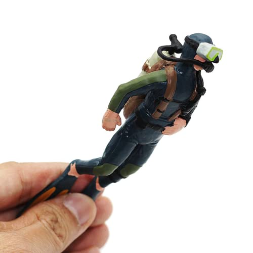 2 Pack Aquarium Diver Ornaments - Floating Fish Tank Decorations for Creative Marine Landscaping for All Fish Tanks (Little Diver Decorative Pendants)