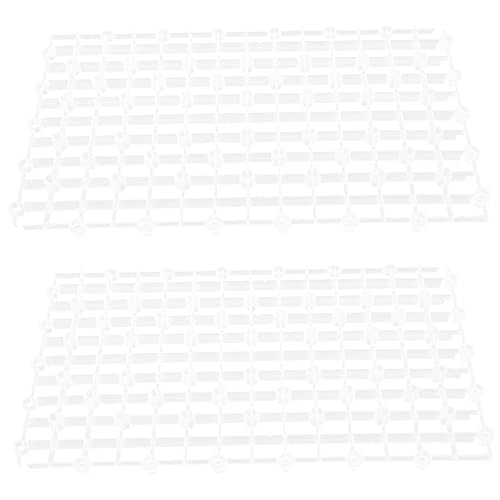 2pcs Aquarium Divider Plate Tank Separator for Fish Tanks Under Gravel Easy Installation Compact for Water Circulation - color: White