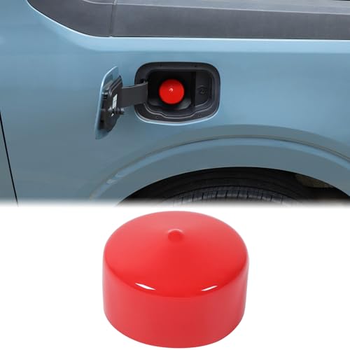 Aunginsy Capless Gas Cap Dirt, Water & Dust Cover Capless Gas Cap Fuel Filler Cover Compatible with Ford Maverick 2022-2024 Cap & Shield Capless Gas Cap Fuel Filler Nozzle Cover Protection Accessories - color: Red