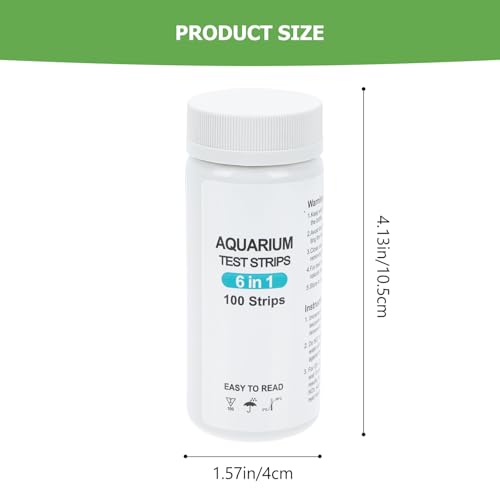 DECHOUS 6-in-1 Aquarium Water Test Strips for Fish Tanks and Pools, 100 Strips Per Box, Accurate Ph Hardness Chlorine Alkalinity Testing for Spa and Swimming Pool Water Maintenance
