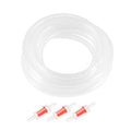 uxcell Silicone Tubing 5/32"(4mm) ID 1/4"(6mm) OD 8ft(2.5m) Aquarium Pump Air Hose Water Pipe Silicone Rubber Tube Clear with 3pcs Check Valves