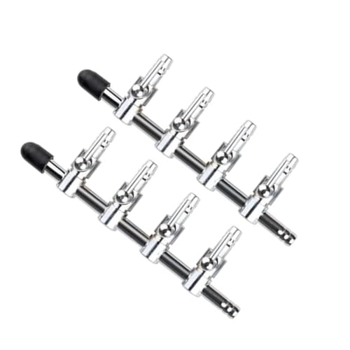 2Pcs 4-Way Air Flow Control Lever Valve with Airline Tubing Connector for Aquarium
