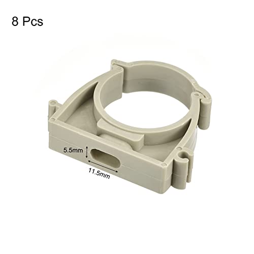 uxcell 32mm Dia Pipe Clamps Clips, PPR Water Hose Fittings Tube Holder with Lock for Water Supply Gray 8 Pcs - color: Gray, size: 32mm