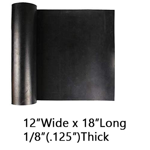 NABOWAN Solid Rubber Sheets,Strips,Rolls 1/8" (.125") Thick x 12" Wide x 18" Long, Thin Neoprene Rubber, Perfect for DIY Gasket Material, Sealing, Liner, Shield, Padding, Mat - size: 12" Wide x 18" Long, style: 1/8" (.125") Thick
