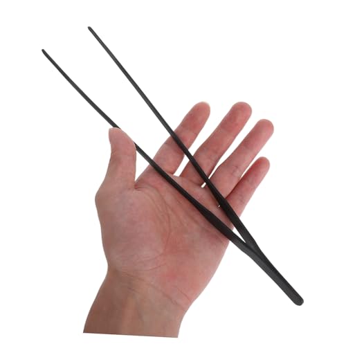 VICASKY 4pcs Long Fish Tank Tweezers Set Curved Straight Tongs for Aquascaping Aquarium Maintenance Tools Fish Feeding Reptile Care