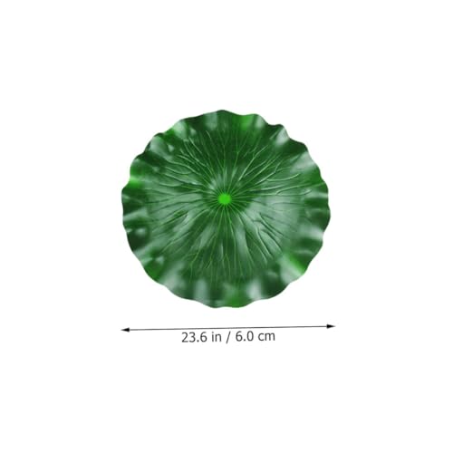 Luxshiny 2pcs Floating Aquarium Lotus Leaves Artificial Pond Decor Eva Material 40cm 60cm Realistic Fish Tank Lily Pads for Fishpond Water Garden Display