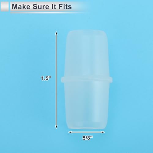 5 Pcs Plastic Hose Barb Fitting 5/8" Stright Barb Hose Connector Clear PP - size: 5/8"