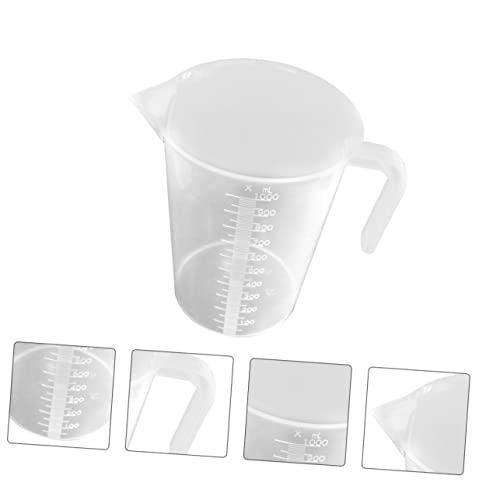 COLLBATH 1pc Aquarium Measuring Cup for Fish Feeding Water Changing and Accurate Liquid Measurement Non-breakable Design